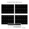 Black Coffee Bar Essentials Labels, 72 Preprinted Coffee Syrup Station Organizer Stickers, Accessories and Gifts for Coffee Lovers view 4