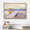 SIGNLEADER Framed Canvas Print Wall Art Pastel Paint Stroke Mountain Landscape Nature Wilderness Illustrations Modern Art Decorative Minimal Rustic for Living Room, Bedroom, Office - 16"x24" NATURAL view 3