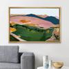 SIGNLEADER Framed Canvas Print Wall Art Aerial View Pastel Mountain Range Forest Nature Wilderness Illustrations Modern Art Decorative Minimal Rustic for Living Room, Bedroom, Office - 16"x24" NATURAL view 2