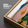 SIGNLEADER Framed Canvas Print Wall Art Aerial View Pastel Mountain Range Forest Nature Wilderness Illustrations Modern Art Decorative Minimal Rustic for Living Room, Bedroom, Office - 16"x24" NATURAL view 4