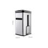 Kitchen Garbage Can Smart Trash Can Bathroom Trash Can Automatic Cover Tissue Holder Toilet Brush Multifunctional 3 in 1 Stainless Steel Waste Container 7L Bathroom Waste Basket ( Color : White ) view 2