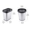 Kitchen Garbage Can Creative Indoor Trash Can Kitchen Trash Can Household Lidless Trash Can Stainless Steel Waste Container for Living Room Bedroom Bathroom Bathroom Waste Basket ( Color : B ) view 2