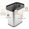 Kitchen Garbage Can Creative Indoor Trash Can Kitchen Trash Can Household Lidless Trash Can Stainless Steel Waste Container for Living Room Bedroom Bathroom Bathroom Waste Basket ( Color : B ) view 3