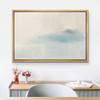 SIGNLEADER Framed Canvas Print Wall Art Pastel Blue Cloudy Sky Landscape Abstract Shapes Illustrations Modern Art Decorative Minimal Relax/Calm for Living Room, Bedroom, Office - 16"x24" Natural view 3