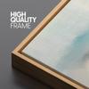 SIGNLEADER Framed Canvas Print Wall Art Pastel Blue Cloudy Sky Landscape Abstract Shapes Illustrations Modern Art Decorative Minimal Relax/Calm for Living Room, Bedroom, Office - 16"x24" Natural view 4