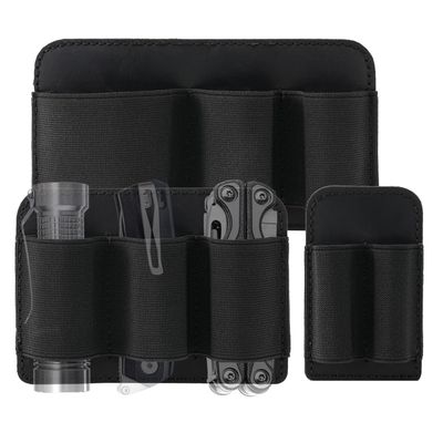 VIPERADE PL6 Tactical Modular EDC Organizer, Elastic Insert Pouch Panel With Hook Backed Accessories Holder, Attachment for Backpack, Tactical Vest, Bag (3pcs, SML)