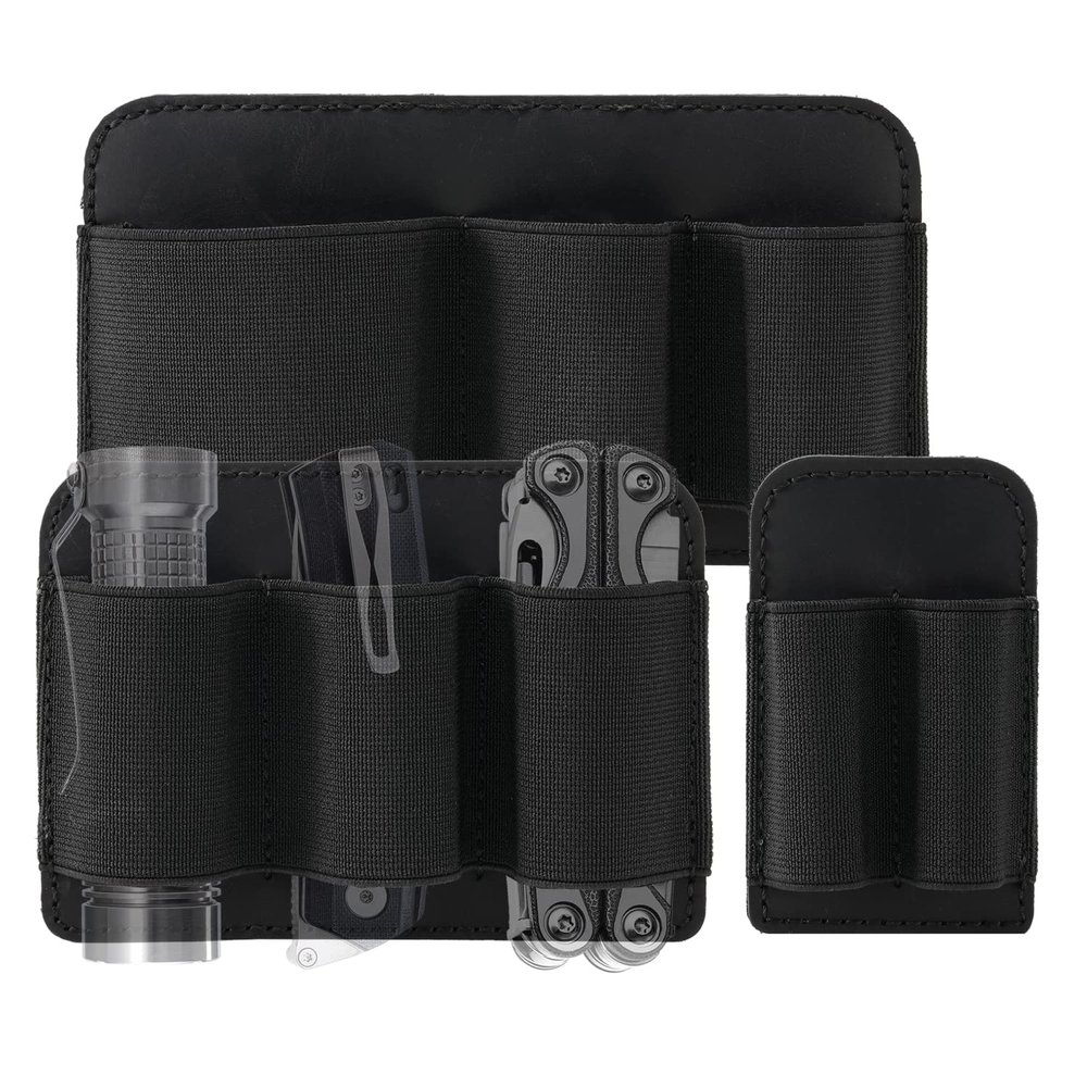 VIPERADE PL6 Tactical Modular EDC Organizer, Elastic Insert Pouch Panel With Hook Backed Accessories Holder, Attachment for Backpack, Tactical Vest, Bag (3pcs, SML)