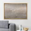 SIGNLEADER Framed Canvas Print Wall Art Dark Brown Storm Cloud Landscape Abstract Shapes Illustrations Modern Art Decorative Minimal Relax/Calm for Living Room, Bedroom, Office - 16"x24" Natural view 2