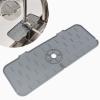 PLSDOIT Silicone Faucet Mat,Sink Faucet Pad,Sink Splash Guard,Silicone Faucet Handle Drip Catcher Mat,Kitchen Faucet Handle Drip Catcher Mat,Foldable Silicone Faucet Splash Water Catcher Mat (Grey) view 1