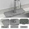PLSDOIT Silicone Faucet Mat,Sink Faucet Pad,Sink Splash Guard,Silicone Faucet Handle Drip Catcher Mat,Kitchen Faucet Handle Drip Catcher Mat,Foldable Silicone Faucet Splash Water Catcher Mat (Grey) view 2