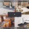 PLSDOIT Silicone Faucet Mat,Sink Splash Guard,Silicone Faucet Handle Drip Catcher Mat,Kitchen Faucet Handle Drip Catcher Mat,Foldable Silicone Faucet Splash Water Catcher Mat (Black) view 3