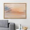 SIGNLEADER Framed Canvas Print Wall Art Pastel Sunset Ocean Horizon Landscape Nature Wilderness Illustrations Modern Art Decorative Minimal Rustic for Living Room, Bedroom, Office - 16"x24" NATURAL view 2