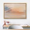 SIGNLEADER Framed Canvas Print Wall Art Pastel Sunset Ocean Horizon Landscape Nature Wilderness Illustrations Modern Art Decorative Minimal Rustic for Living Room, Bedroom, Office - 16"x24" NATURAL view 3