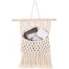 JOIZPAPA Wall Mount Cotton Wovening Hanging Pocket Wall Hanging Magazine Storage Organizer Magazine Holder Mail Holder Boho Chic Home Decor view 1