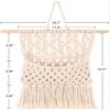 JOIZPAPA Wall Mount Cotton Wovening Hanging Pocket Wall Hanging Magazine Storage Organizer Magazine Holder Mail Holder Boho Chic Home Decor view 2