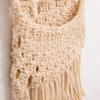 JOIZPAPA Wall Mount Cotton Wovening Hanging Pocket Wall Hanging Magazine Storage Organizer Magazine Holder Mail Holder Boho Chic Home Decor view 3