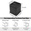 BTSD-home 4 inch or 8 inch Bed Risers Heavy Duty Stackable Furniture Risers Bed Lifts Risers for Couch, Sofa, Desk or Table Legs Extenders Set of 4 view 2