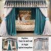 European Luxury Bed Canopy Mosquito Net, Adult Girls Princess Room Dustproof Blackout Bunk Bed Curtains, for Single Bed Double Bed (Color : Pink-2, Size : 180X220X200CM) view 4