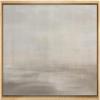SIGNLEADER Framed Canvas Print Wall Art Grunge Pastel Gray Sky Landscape Abstract Shapes Illustrations Modern Art Decorative Minimal Relax/Calm for Living Room, Bedroom, Office - 16"x24" Natural view 1