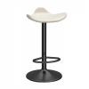 Natliedop Swivel Bar Stool Adjustable Counter Height Bar Stool Kitchen Dining Cafe, PU Leather Bar Chair with Padded Back and Black Chromed Metal Base view 1