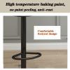 Natliedop Swivel Bar Stool Adjustable Counter Height Bar Stool Kitchen Dining Cafe, PU Leather Bar Chair with Padded Back and Black Chromed Metal Base view 3
