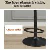 Natliedop Swivel Bar Stool Adjustable Counter Height Bar Stool Kitchen Dining Cafe, PU Leather Bar Chair with Padded Back and Black Chromed Metal Base view 4