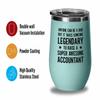 Accountant Teal Edition Wine Tumbler 12oz - Dad Raise Accountant - Accounting Spreadsheet Audit Auditor office work cpa engineer tax finance administrative view 3