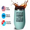 Accountant Teal Edition Wine Tumbler 12oz - Dad Raise Accountant - Accounting Spreadsheet Audit Auditor office work cpa engineer tax finance administrative view 4