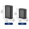 YANZHEXIN Kitchen Garbage Can Indoor Trash Cans Kitchen Double-Layered Trash Cans Ladder Stainless Steel with Lid Trash Cans Large Trash Cans Can Be Sorted and Sorted Bathroom Waste Basket view 2