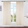 DotheDrape Pinch Pleat Curtain, 50 W x 100 L inch Light Filtering Linen Curtain Drape Panel for Living Room and Silding Door (1 Panel, Sand Beige) view 1