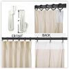 DotheDrape Pinch Pleat Curtain, 50 W x 100 L inch Light Filtering Linen Curtain Drape Panel for Living Room and Silding Door (1 Panel, Sand Beige) view 2