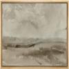 SIGNLEADER Framed Canvas Print Wall Art Pastel Brown Mountain Valley Landscape Nature Wilderness Illustrations Modern Art Decorative Minimal Rustic for Living Room, Bedroom, Office - 16"x24" Natural view 1