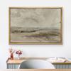 SIGNLEADER Framed Canvas Print Wall Art Pastel Brown Mountain Valley Landscape Nature Wilderness Illustrations Modern Art Decorative Minimal Rustic for Living Room, Bedroom, Office - 16"x24" Natural view 3
