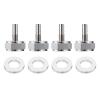 MRbrew Keg Coupler Barb Connector, 4 PCS Homebrew Kegerator Sankey Couplers O.D 1/4'' Chrome-Plated Brass Liquid Beer Line Tailpiece Nipple Fitting with Sealing Gasket Washer and G 5/8 Thread Hex Nut view 1