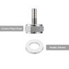 MRbrew Keg Coupler Barb Connector, 4 PCS Homebrew Kegerator Sankey Couplers O.D 1/4'' Chrome-Plated Brass Liquid Beer Line Tailpiece Nipple Fitting with Sealing Gasket Washer and G 5/8 Thread Hex Nut view 2