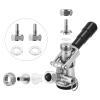 MRbrew Keg Coupler Barb Connector, 4 PCS Homebrew Kegerator Sankey Couplers O.D 1/4'' Chrome-Plated Brass Liquid Beer Line Tailpiece Nipple Fitting with Sealing Gasket Washer and G 5/8 Thread Hex Nut view 4