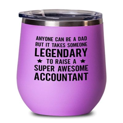 Accountant Pink Edition Wine Tumbler 12oz - Dad Raise Accountant - Accounting Spreadsheet Audit Auditor office work cpa engineer tax finance administrative