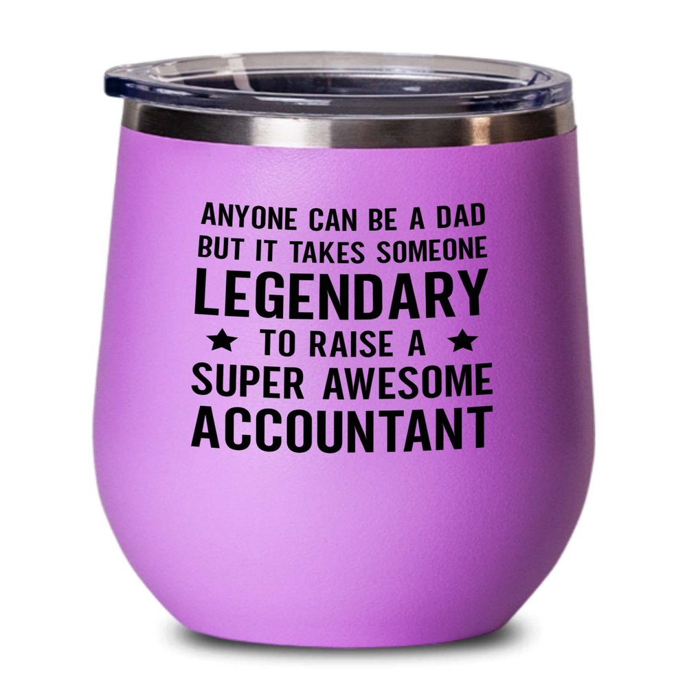 Accountant Pink Edition Wine Tumbler 12oz - Dad Raise Accountant - Accounting Spreadsheet Audit Auditor office work cpa engineer tax finance administrative