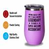 Accountant Pink Edition Wine Tumbler 12oz - Dad Raise Accountant - Accounting Spreadsheet Audit Auditor office work cpa engineer tax finance administrative view 3