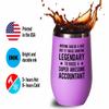 Accountant Pink Edition Wine Tumbler 12oz - Dad Raise Accountant - Accounting Spreadsheet Audit Auditor office work cpa engineer tax finance administrative view 4