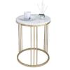 FUFU Metal Sofa Side Table, Small Coffee Table, Living Room Office Furniture, Marble Table Top, Bedside Table view 1