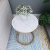 FUFU Metal Sofa Side Table, Small Coffee Table, Living Room Office Furniture, Marble Table Top, Bedside Table view 3