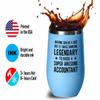 Accountant Blue Edition Wine Tumbler 12oz - Dad Raise Accountant - Accounting Spreadsheet Audit Auditor office work cpa engineer tax finance administrative view 4