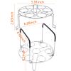 GREATLINK 2-Tier Stainless Steel Egg Holder with Silicone Handles, 14 Egg Capacity Stackable Rack for Refrigerator - Easy Grab Space Saving Organizer view 2