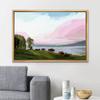 SIGNLEADER Framed Canvas Print Wall Art Pastel Vibrant Brush Stroke Forest Lake Nature Wilderness Illustrations Modern Art Decorative Minimal Rustic for Living Room, Bedroom, Office - 16"x24" NATURAL view 2