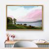 SIGNLEADER Framed Canvas Print Wall Art Pastel Vibrant Brush Stroke Forest Lake Nature Wilderness Illustrations Modern Art Decorative Minimal Rustic for Living Room, Bedroom, Office - 16"x24" NATURAL view 3