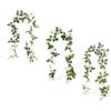 FOMIYES 3pcs Simulation Rattan Rose Flower Garland for Valentine Day Decor Elegant Faux Floral Arrangement Leaves for Home Party Photography Props view 1