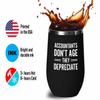 Accountant Black Edition Wine Tumbler 12oz - Age but Depreciate - Accounting Spreadsheet Audit Auditor office work cpa engineer tax finance administrative email view 4
