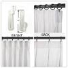 DotheDrape Pinch Pleat Curtain, 50 W x 100 L inch Light Filtering Linen Curtain Drape Panel for Living Room and Silding Door (1 Panel, Beige White) view 2