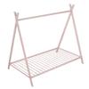 Twin House Bed Frame for Kids, Metal Floor Tent Bed with Slatted Base & Reinforced Support, Play House Bed for Girls Boys, No Box Spring Needed (Pink_J*) view 4